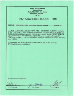 Ruling 019