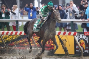 Exaggerator, ridden by Kent Desormeaux, wins the Preakness Stakes by 3 1/2 lengths Saturday.