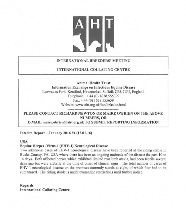 AHT Interim Report - January 2016