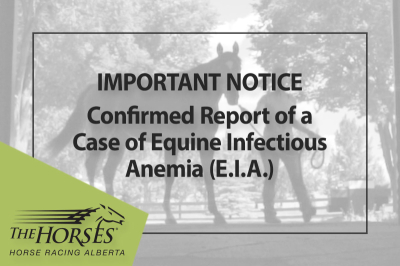 Important Notice: Confirmed Report of a Case of Equine Infectious Anemia (E.I.A.) (Oct. 25)