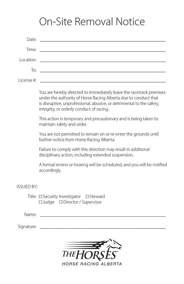 On-Site Removal Notice image