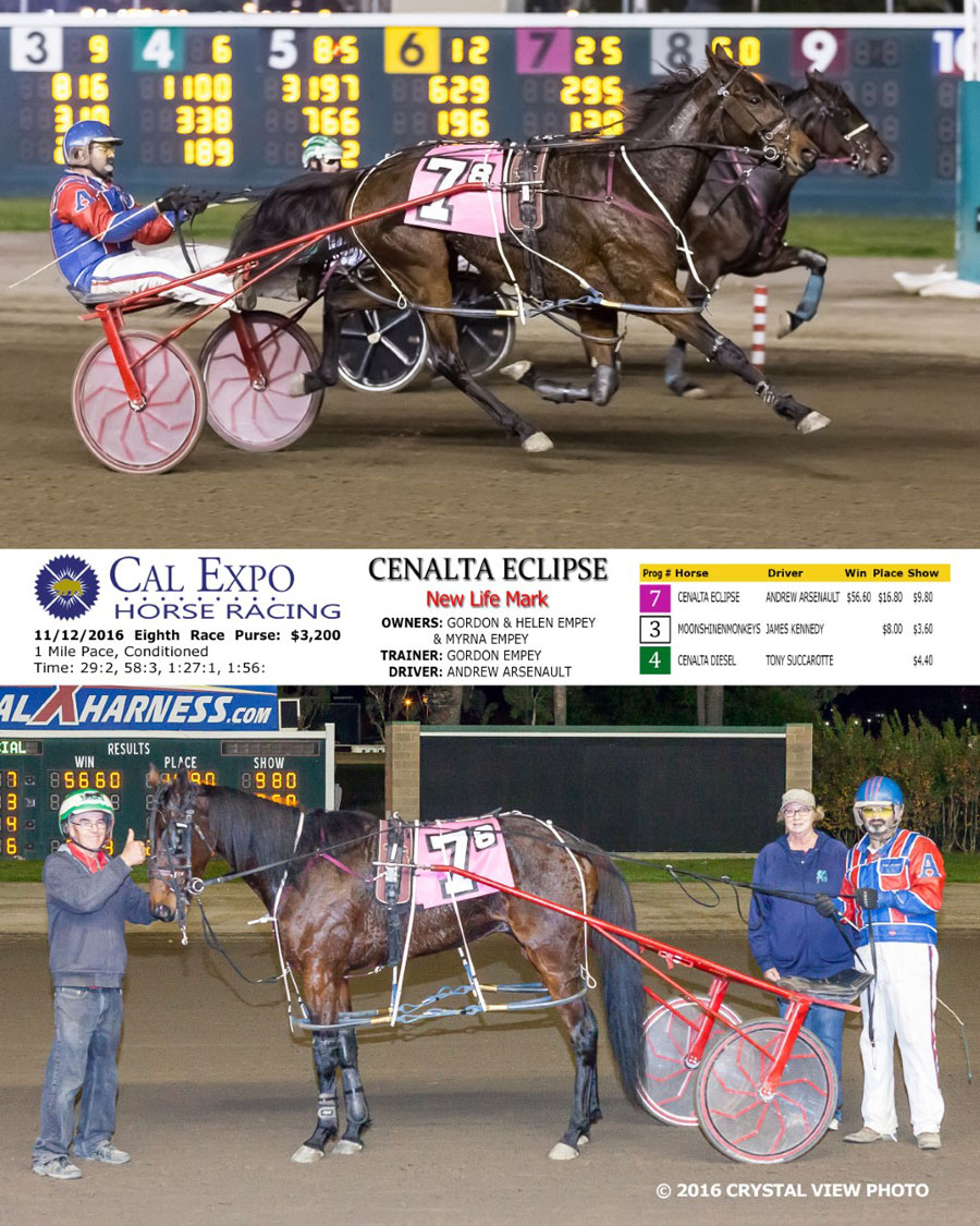 Cenalta Eclipse winner photos from Cal-Expo in Sacramento, California