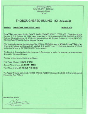 Ruling T002-2021 (amended)