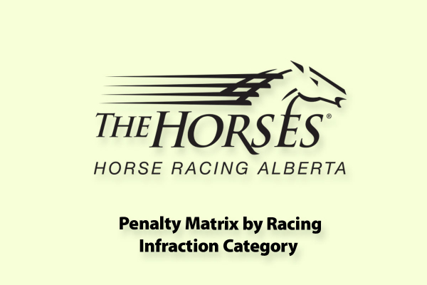 Penalty Matrix by Racing Infraction Category