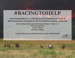 Horse Racing Alberta is #RacingToHelp the Fort McMurray Equine Community!
