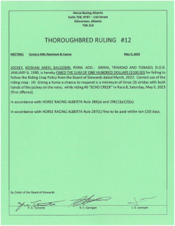 Ruling T012-2023